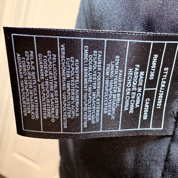 Jack by BB Dakota Leopard Faux Fur Bomber Jacket, Sz L - Picture 7 of 7